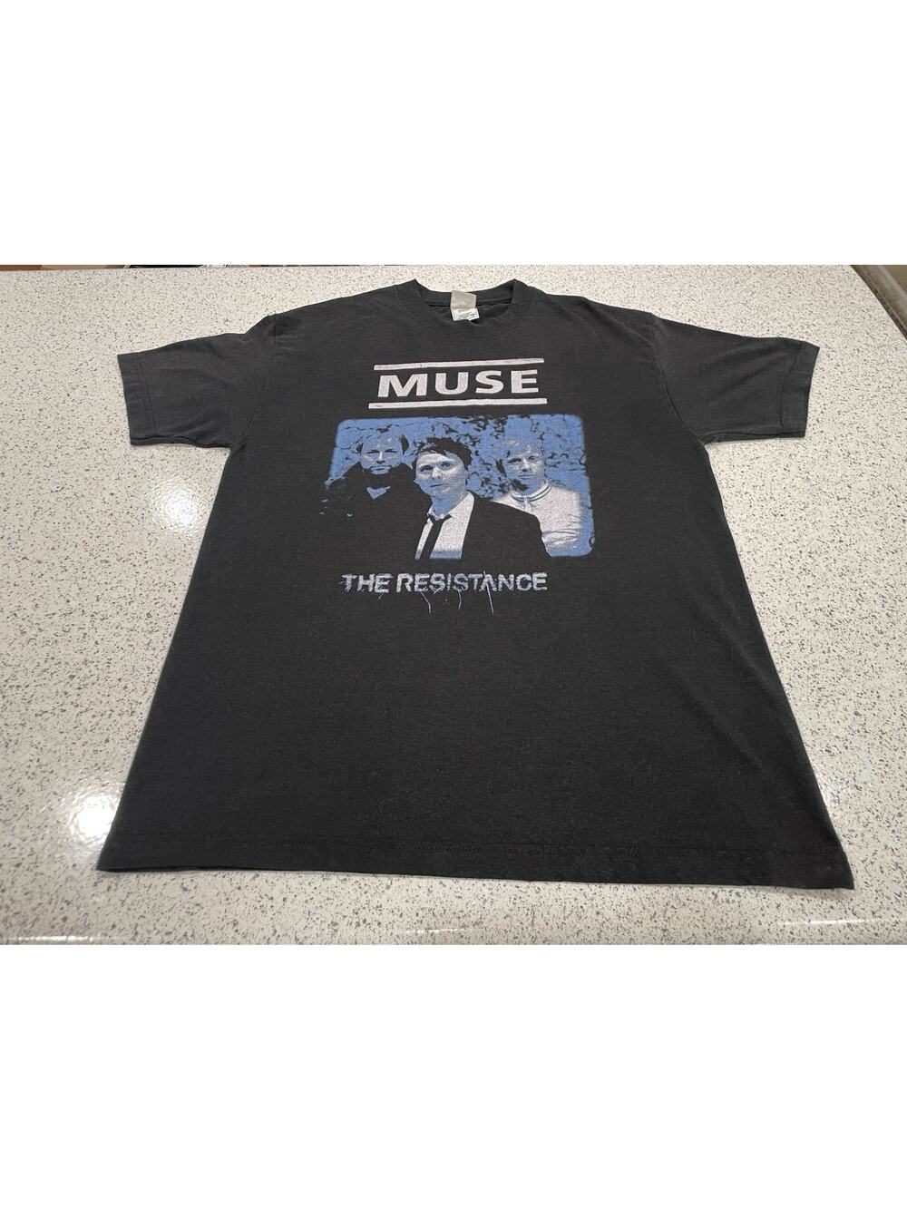 Muse 2010 The Resistance Tour Black T Shirt size Small Y2K 100% cotton